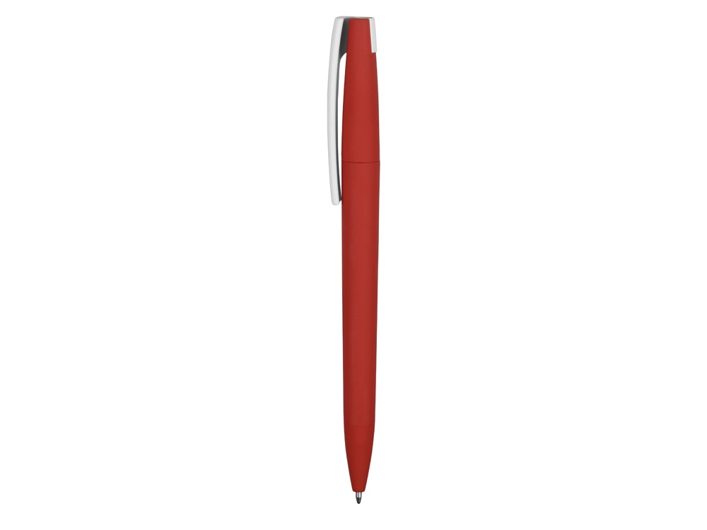 Ручка пластиковая soft-touch шариковая Zorro, красный/белый - купить оптом