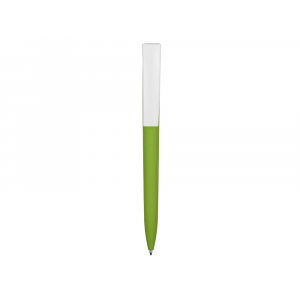 Ручка пластиковая soft-touch шариковая Zorro, зеленое яблоко/белый - купить оптом