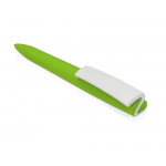 Ручка пластиковая soft-touch шариковая Zorro, зеленое яблоко/белый, фото 4