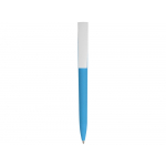 Ручка пластиковая soft-touch шариковая Zorro, голубой/белый, фото 1