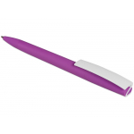 Ручка пластиковая soft-touch шариковая Zorro, фиолетовый/белый, фото 4