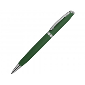 Ручка металлическая шариковая Flow soft-touch, зеленый/серебристый - купить оптом