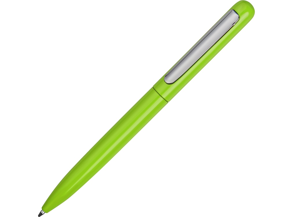 Ручка металлическая шариковая Skate, зеленое яблоко/серебристый - купить оптом