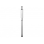 Ручка металлическая шариковая Bobble с силиконовой вставкой, серый/белый, фото 1