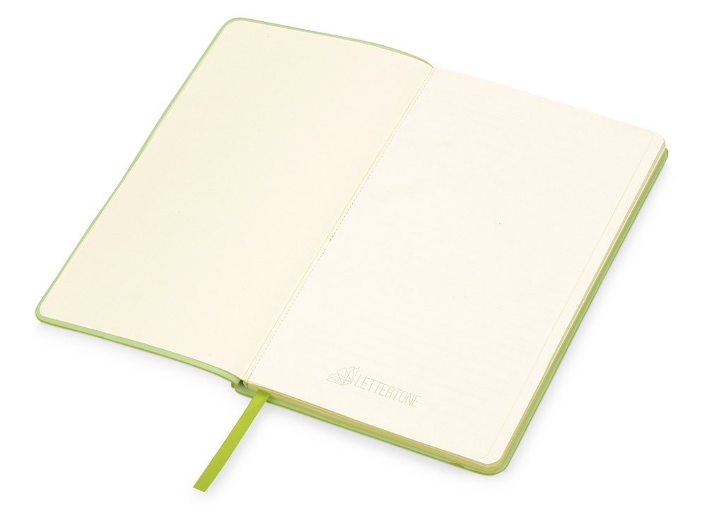 Блокнот Notepeno 130x205 мм с тонированными линованными страницами, зеленое яблоко - купить оптом