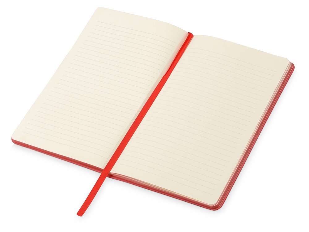 Блокнот Notepeno 130x205 мм с тонированными линованными страницами, красный - купить оптом
