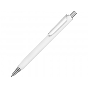 Ручка металлическая шариковая трехгранная Riddle, белый/серебристый - купить оптом