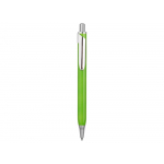 Ручка металлическая шариковая трехгранная Riddle, зеленое яблоко/серебристый, фото 1