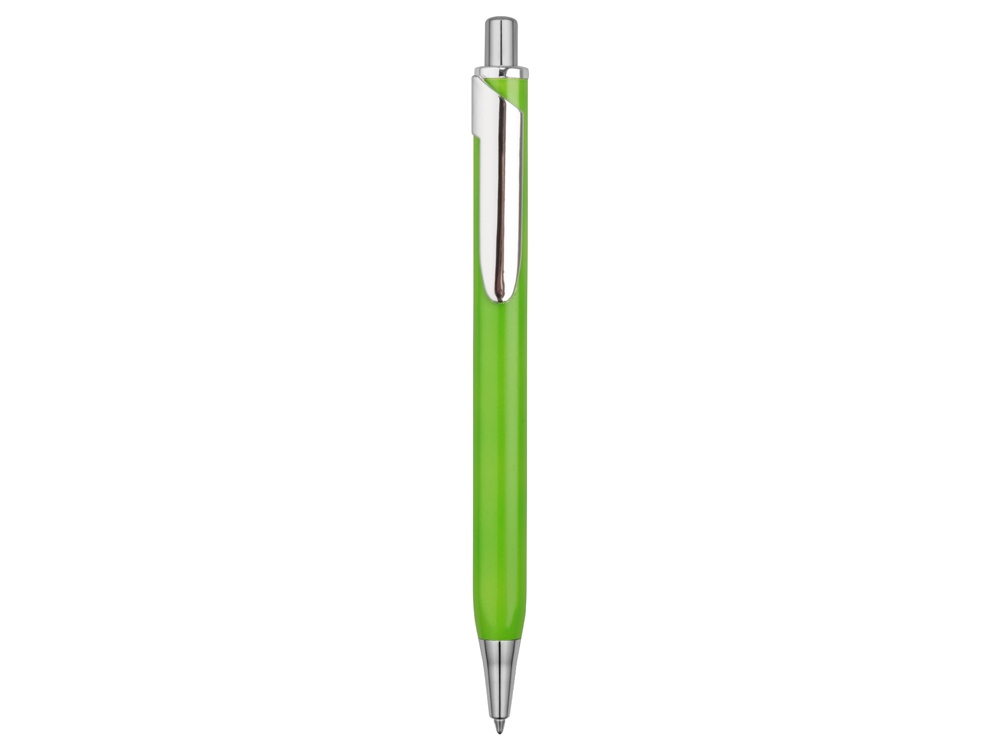 Ручка металлическая шариковая трехгранная Riddle, зеленое яблоко/серебристый - купить оптом