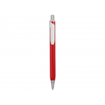 Ручка металлическая шариковая трехгранная Riddle, красный/серебристый, фото 1