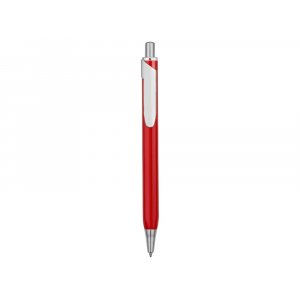 Ручка металлическая шариковая трехгранная Riddle, красный/серебристый - купить оптом