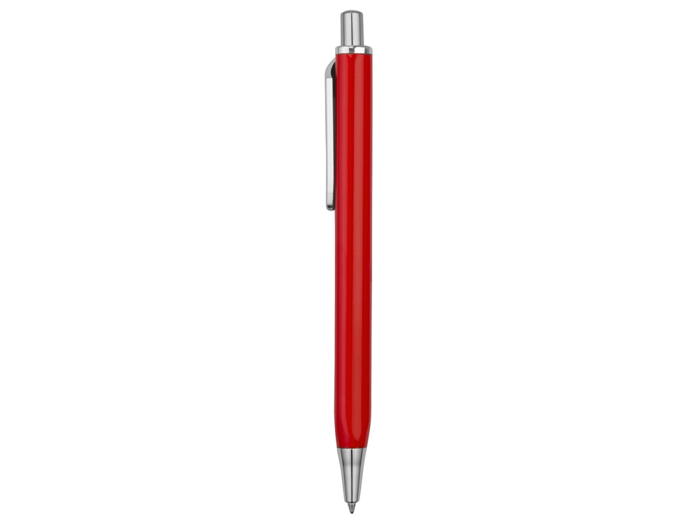 Ручка металлическая шариковая трехгранная Riddle, красный/серебристый - купить оптом