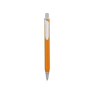 Ручка металлическая шариковая трехгранная Riddle, оранжевый/серебристый - купить оптом