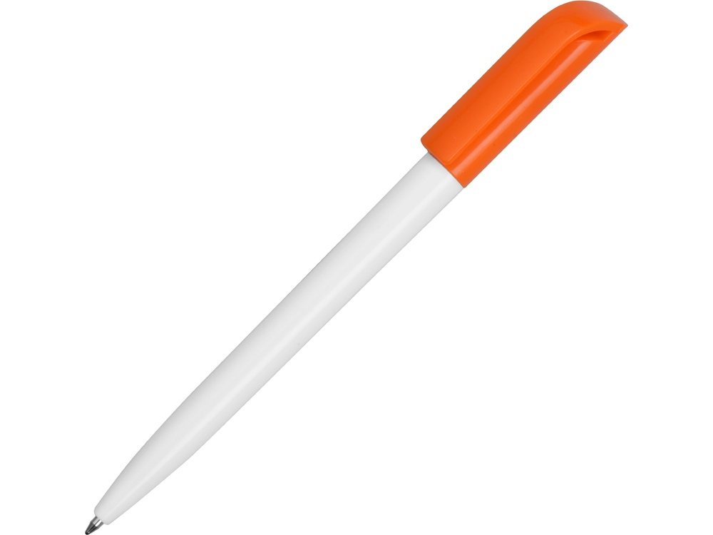 Ручка пластиковая шариковая Миллениум Color CLP, белый/оранжевый - купить оптом