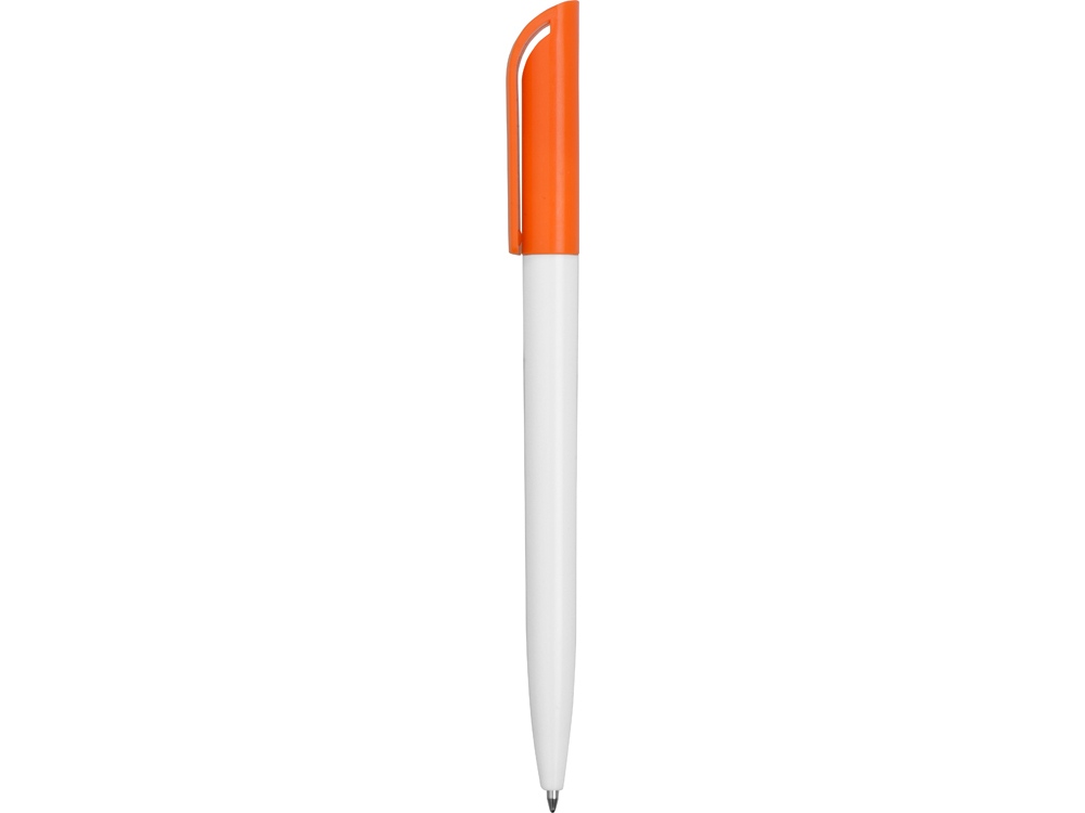 Ручка пластиковая шариковая Миллениум Color CLP, белый/оранжевый - купить оптом