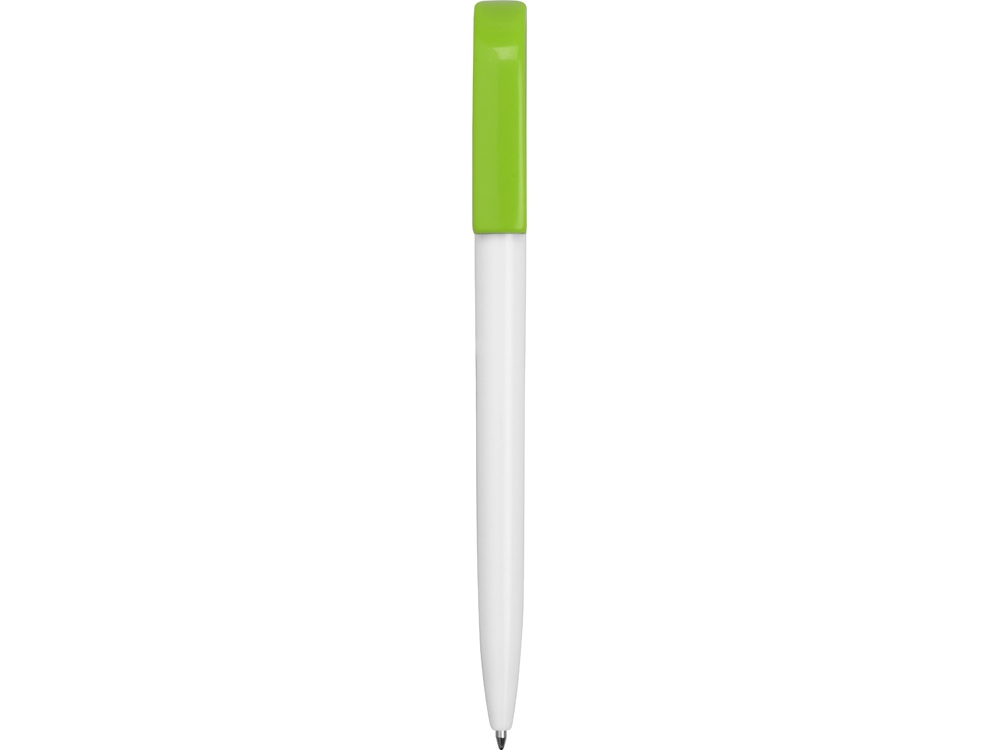 Ручка пластиковая шариковая Миллениум Color CLP, белый/зеленое яблоко - купить оптом