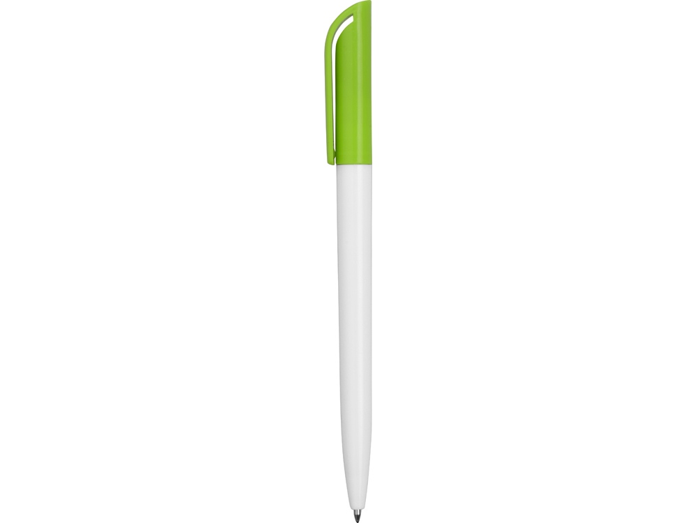 Ручка пластиковая шариковая Миллениум Color CLP, белый/зеленое яблоко - купить оптом