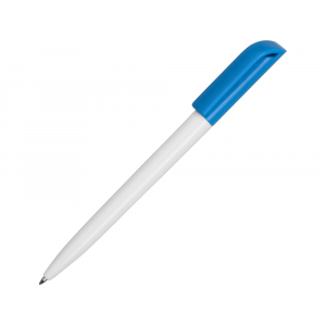 Ручка пластиковая шариковая Миллениум Color CLP, белый/голубой - купить оптом