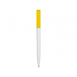Ручка пластиковая шариковая Миллениум Color CLP, белый/желтый, фото 1