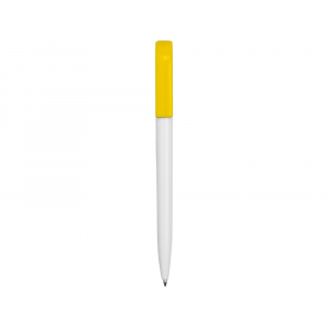 Ручка пластиковая шариковая Миллениум Color CLP, белый/желтый - купить оптом
