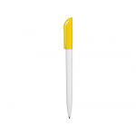 Ручка пластиковая шариковая Миллениум Color CLP, белый/желтый, фото 2