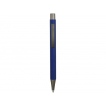 Ручка металлическая soft touch шариковая Tender, синий/серый, фото 1