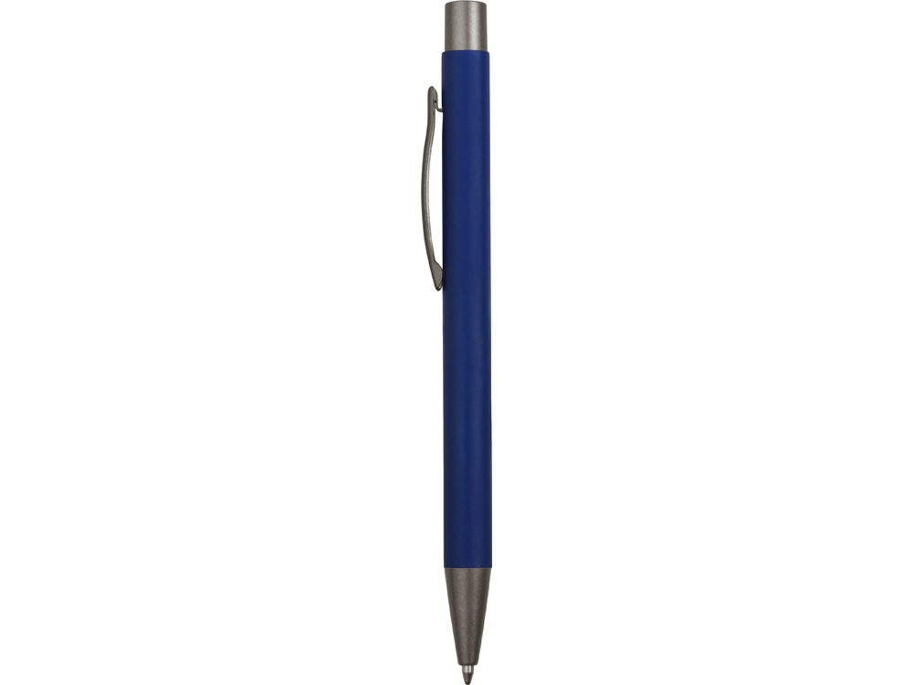 Ручка металлическая soft touch шариковая Tender, синий/серый - купить оптом