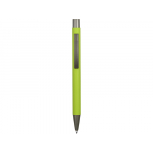 Ручка металлическая soft touch шариковая Tender, зеленое яблоко/серый - купить оптом
