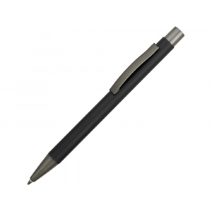Ручка металлическая soft touch шариковая Tender, черный/серый - купить оптом