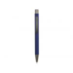 Ручка металлическая soft touch шариковая Tender, темно-синий/серый, фото 1