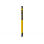 Ручка металлическая soft touch шариковая Tender, желтый/серый, фото 1