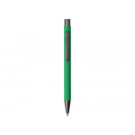 Ручка металлическая soft touch шариковая Tender, зеленый/серый, фото 1
