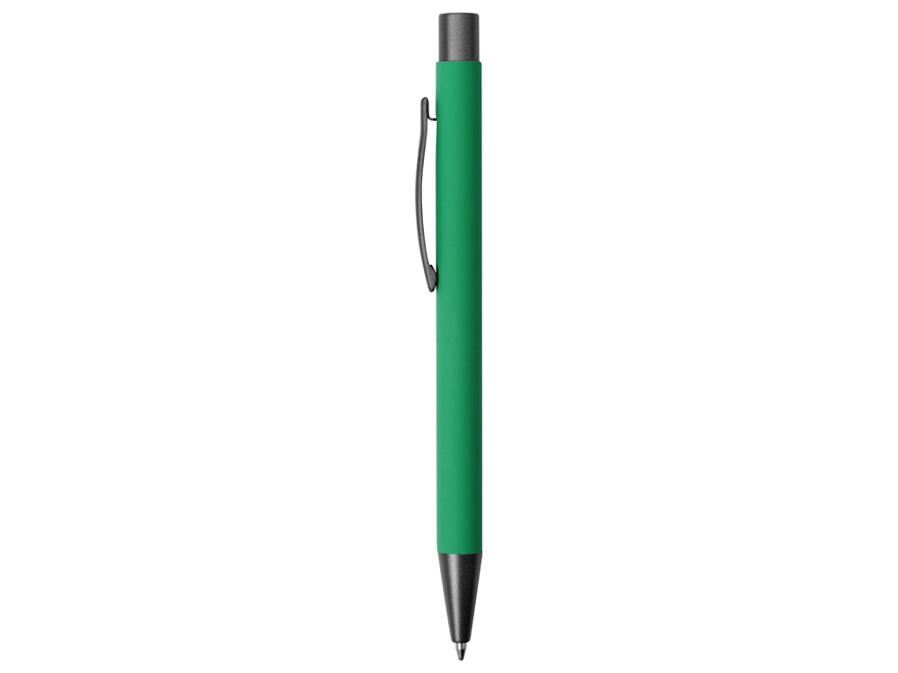 Ручка металлическая soft touch шариковая Tender, зеленый/серый - купить оптом