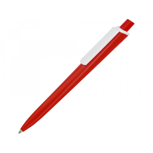 Ручка пластиковая трехгранная шариковая Lateen, красный/белый - купить оптом