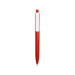 Ручка пластиковая трехгранная шариковая Lateen, красный/белый, фото 2