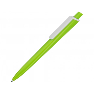 Ручка пластиковая трехгранная шариковая Lateen, зеленое яблоко/белый - купить оптом
