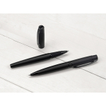 Ручка металлическая шариковая Uma VIP GUM soft-touch с зеркальной гравировкой, черный, фото 1