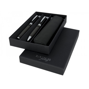 Подарочный набор ручек Carbon, черный - купить оптом
