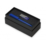 Подарочный набор Qumbo с ручкой и флешкой, синий, фото 1