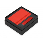 Подарочный набор To go с блокнотом и зарядным устройством, красный, фото 1