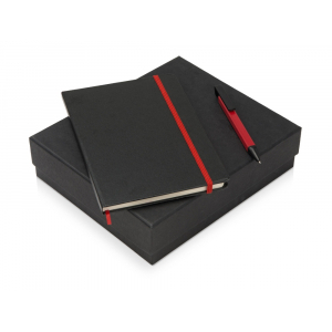 Подарочный набор Jacque с ручкой-подставкой и блокнотом А5, красный - купить оптом