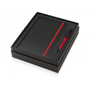 Подарочный набор Jacque с ручкой-подставкой и блокнотом А5, красный - купить оптом