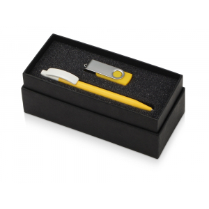 Подарочный набор Uma Memory с ручкой и флешкой, желтый - купить оптом