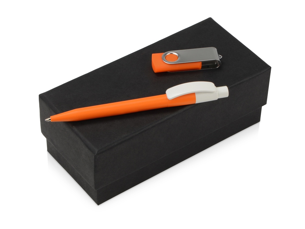 Подарочный набор Uma Memory с ручкой и флешкой, оранжевый - купить оптом