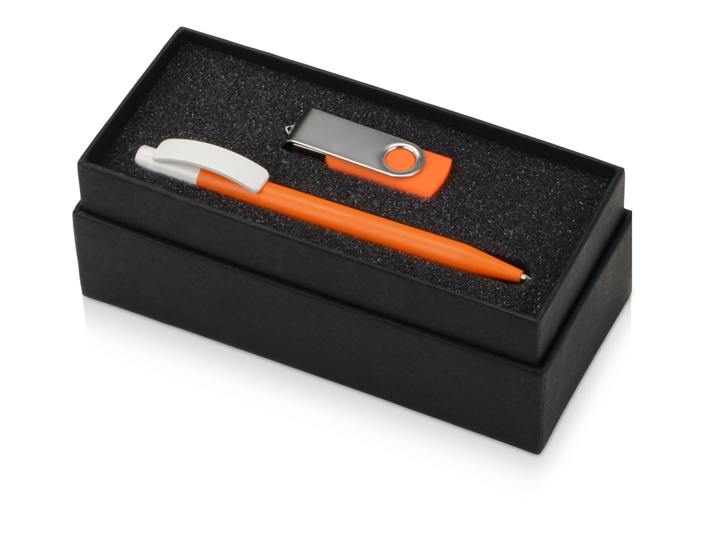 Подарочный набор Uma Memory с ручкой и флешкой, оранжевый - купить оптом