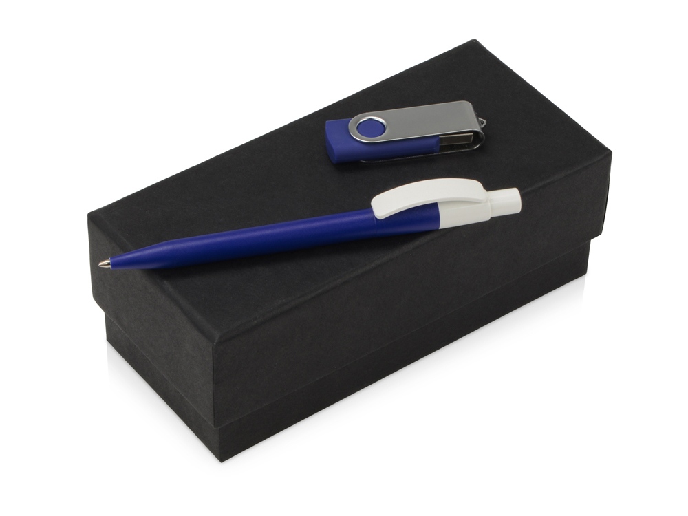 Подарочный набор Uma Memory с ручкой и флешкой, синий - купить оптом