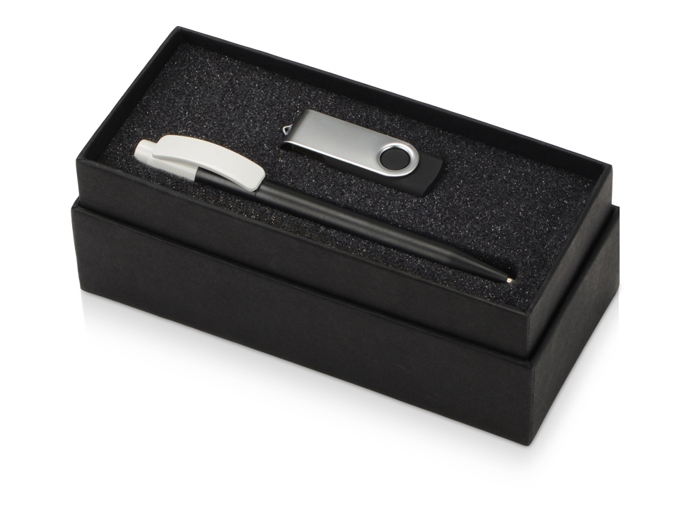 Подарочный набор Uma Memory с ручкой и флешкой, черный - купить оптом