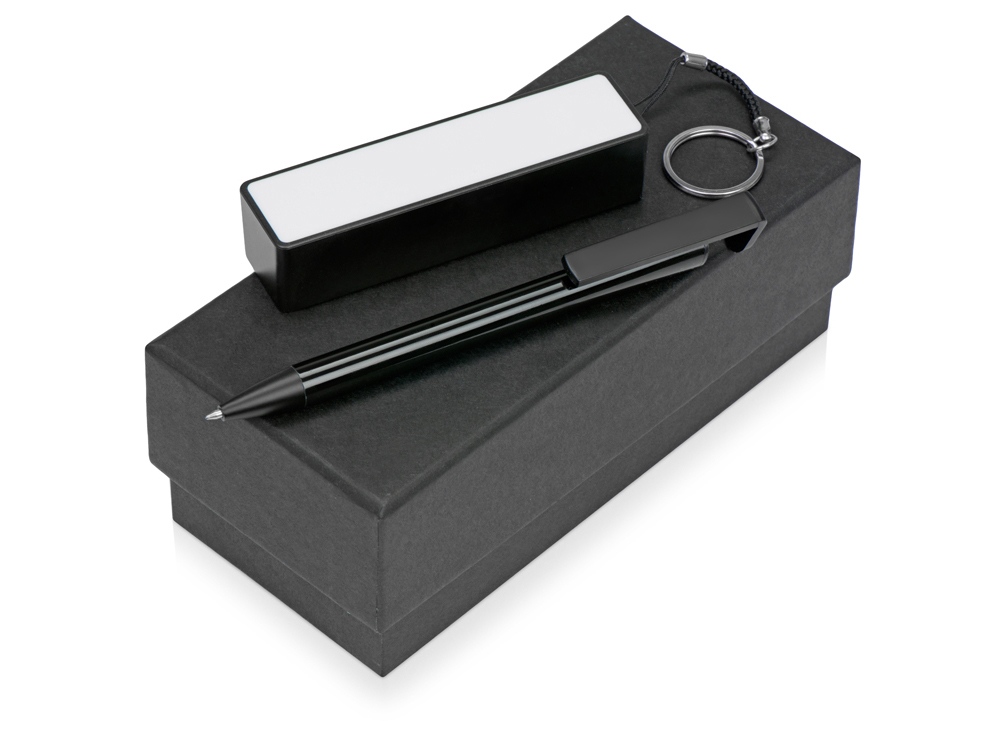 Подарочный набор Kepler с ручкой-подставкой и зарядным устройством, черный - купить оптом