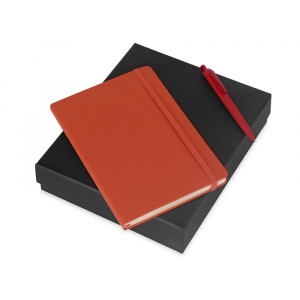 Подарочный набор Vision Pro soft-touch с ручкой и блокнотом А5, оранжевый - купить оптом