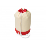 Рюкзак-мешок Indiana хлопковый, 180гр, натуральный/красный, фото 1